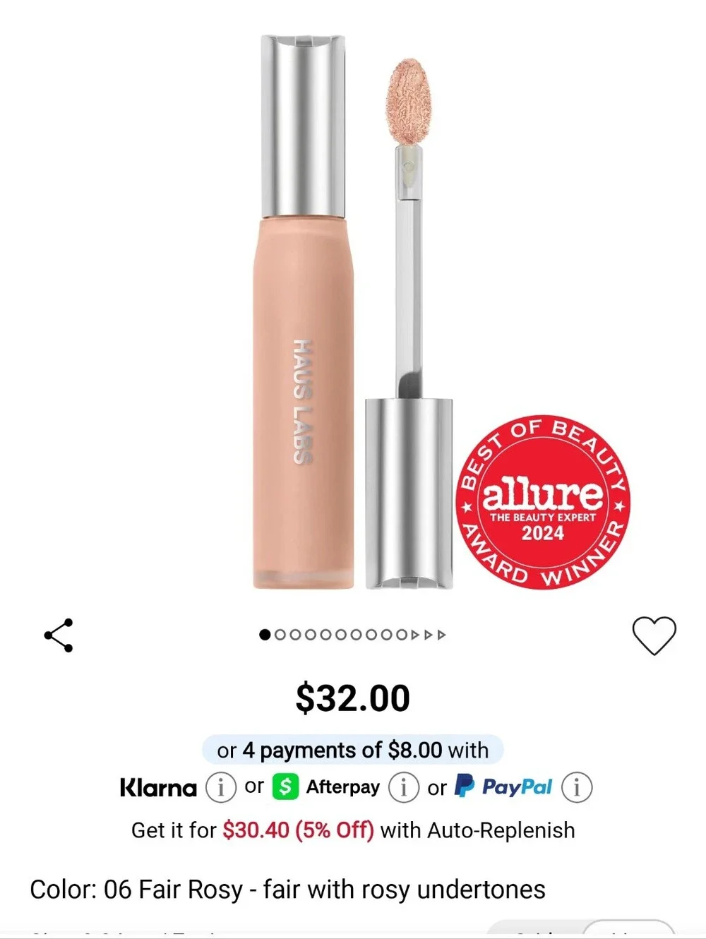 Haus Labs By Lady Gaga Concealer - 06 Fair Rosy